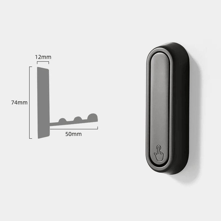 Platzsparender Klapphaken aus Metall für Jacken, Taschen & Handtücher. Optimal für Flur und Bad.