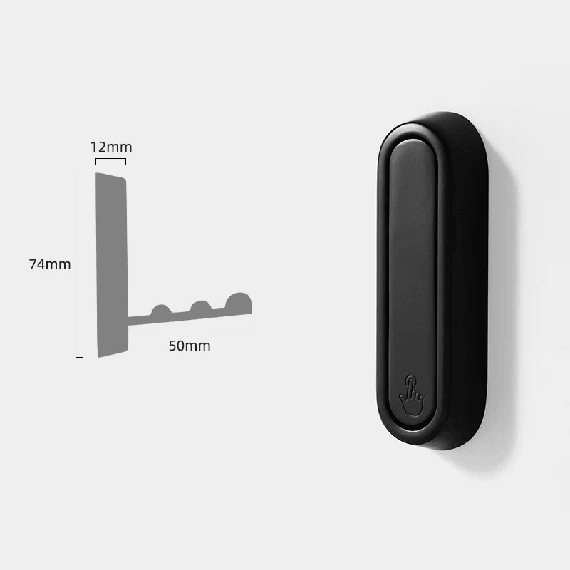 Minimalistischer Designhaken aus Vollmetall, klappbar, ästhetische & platzsparende Lösung für jede Wand.