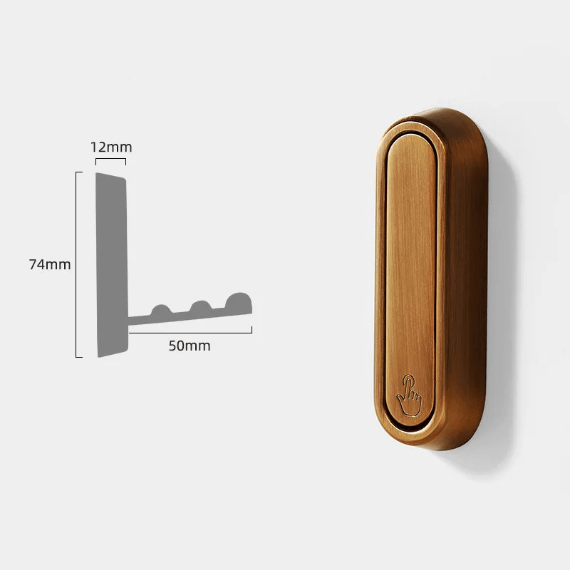 Vollmetall Wandhaken, klappbar, im geöffneten Zustand, bereit für Kleidung, Taschen oder Handtücher.