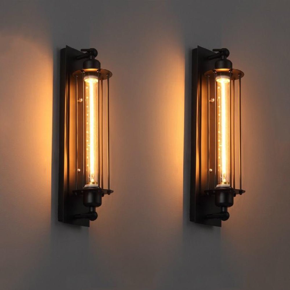 Dekorative LED-Wandlampe im Vintage-Stil, ideal für gemütliche Innenbeleuchtung.