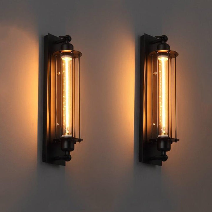 Dekorative LED-Wandlampe im Vintage-Stil, ideal für gemütliche Innenbeleuchtung.