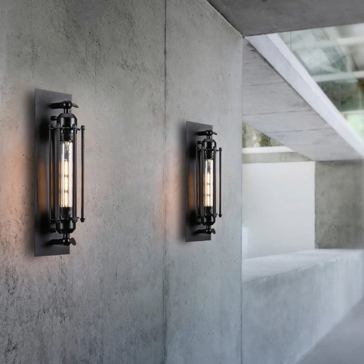 Elegante Metall-Wandleuchte mit LED-Beleuchtung, perfekt für Schlafzimmer & Flur.