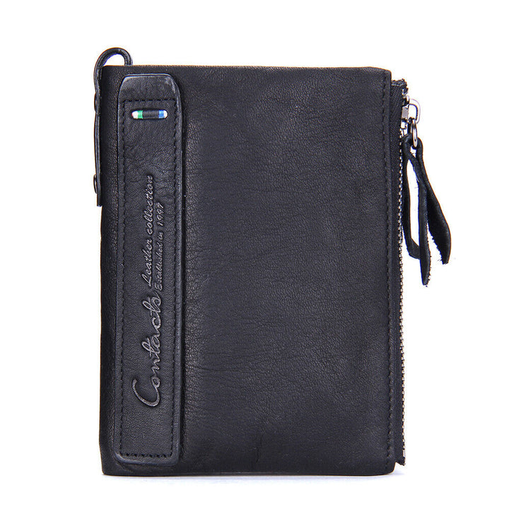 Alltags-Brieftasche Unisex, klein, mit Doppelreißverschluss für optimale Organisation von Geld.