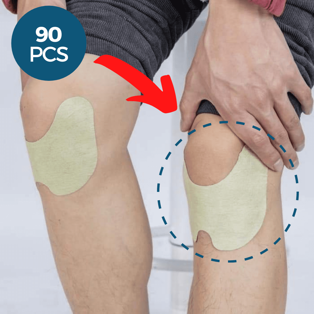 Set von Knie-Schmerzlinderung Kräuterpads, ideal zur natürlichen Behandlung von Arthrose und Rheuma.