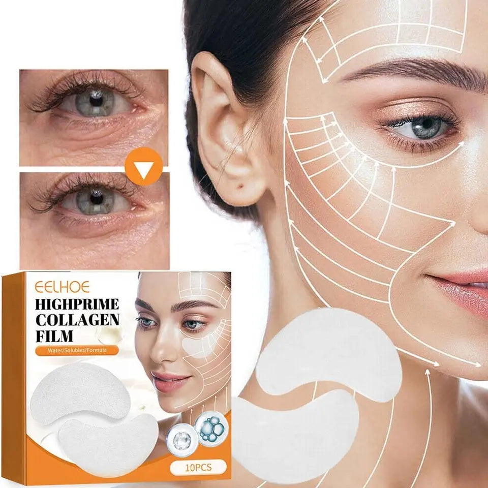 Kollagen Gesichtsmasken Set für strahlende Haut. 10 Stück zur Faltenreduktion & Feuchtigkeitspflege.