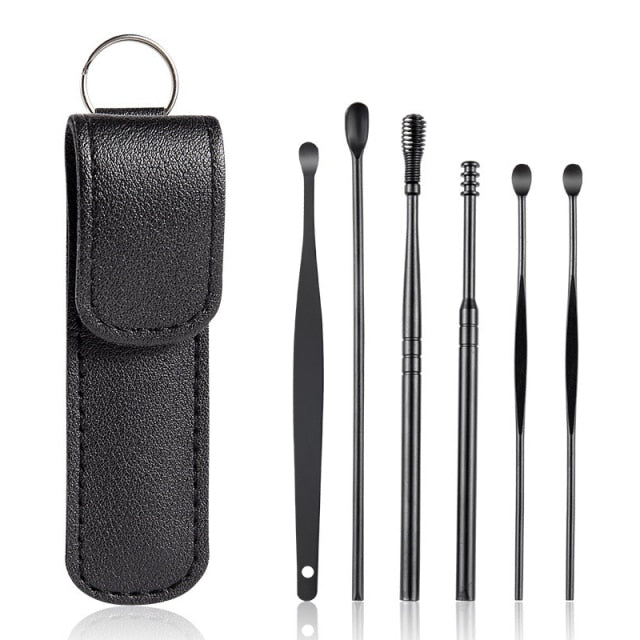 Komdams Ohrenschmalz-Entferner-Set aus Edelstahl für sanfte Ohrreinigung & Hygiene des Gehörgangs.