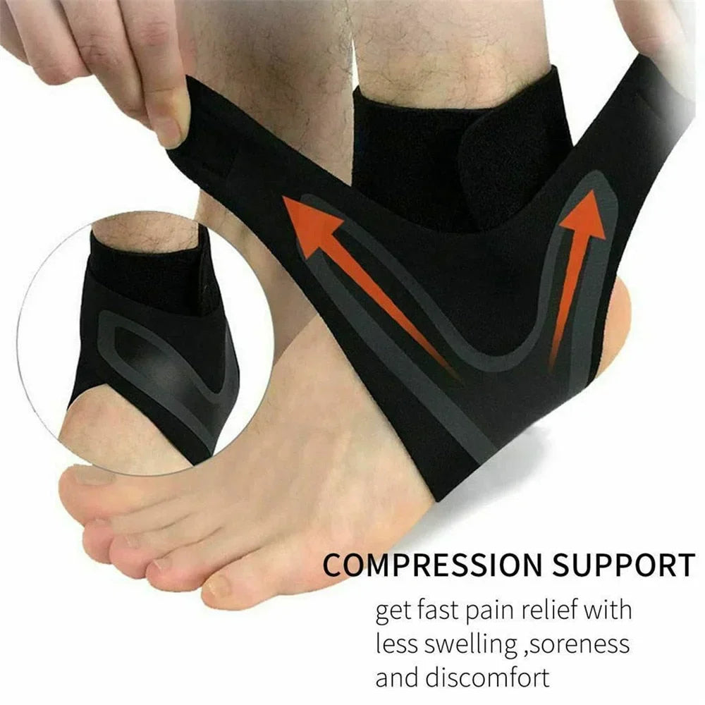 Verstellbare Knöchelbandage in Blau für maximale Stabilität und Schutz bei Sport, Training und im Alltag.