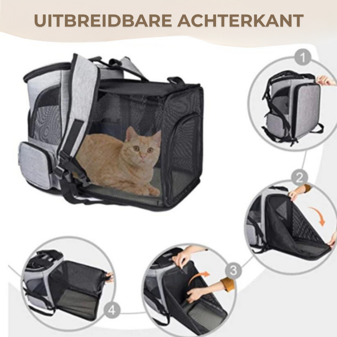 Vielseitiger Haustier-Rucksack für Katzen, perfekt für Stadt & Natur. Komfortable Transportlösung.