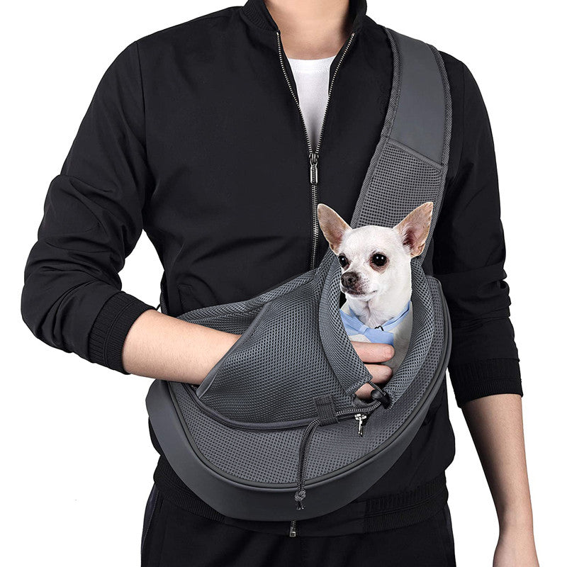 Komfortabler Haustier Tragesling für Hunde & Katzen mit Handyfach. Perfekt für Spaziergänge, Reisen & Outdoor.