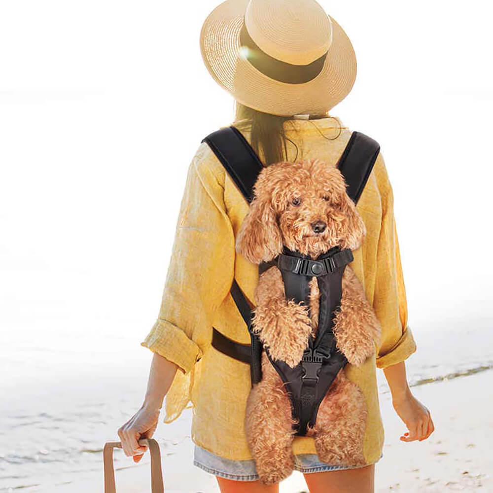 Atmungsaktiver Hundetrage-Rucksack, ideal für Reisen & Outdoor, mit verstellbaren Gurten. Tierrucksack.