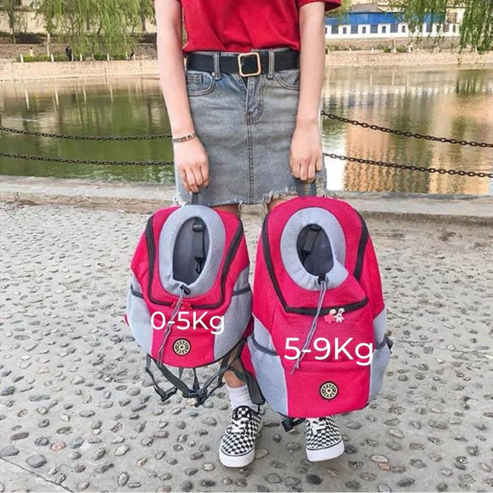 Komfortabler Hundetransportrucksack für sicheres Reisen & Ausflüge mit Ihrem Haustier. Ergonomisch & atmungsaktiv.