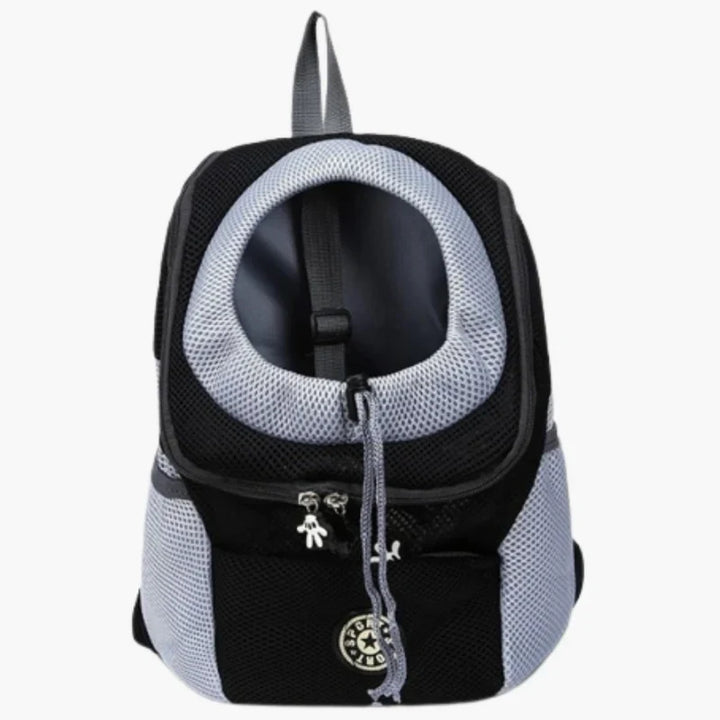 Atmungsaktiver Haustier-Rucksack für sicheren Transport. Perfekt für kleine Hunde unterwegs, mit viel Platz.