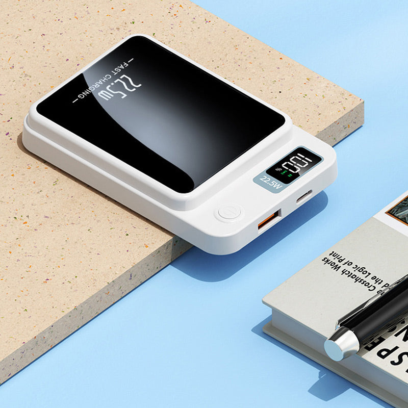Unisex Powerbank: Kabelloses 20000mAh Ladegerät mit Qi Schnellladung für Handys unterwegs.