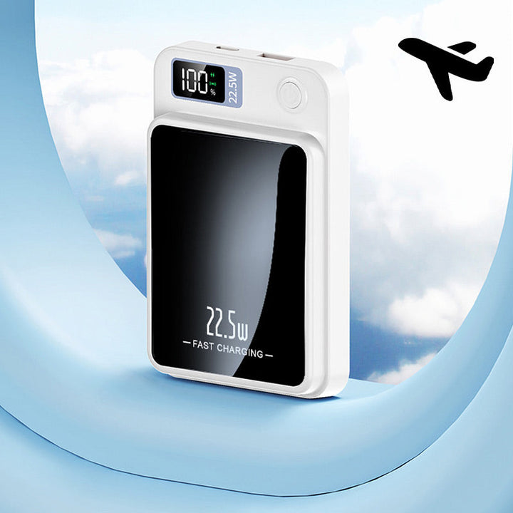 Handy Zubehör: Leistungsstarke 20000mAh Reise Powerbank mit Qi Wireless Charging Funktion.