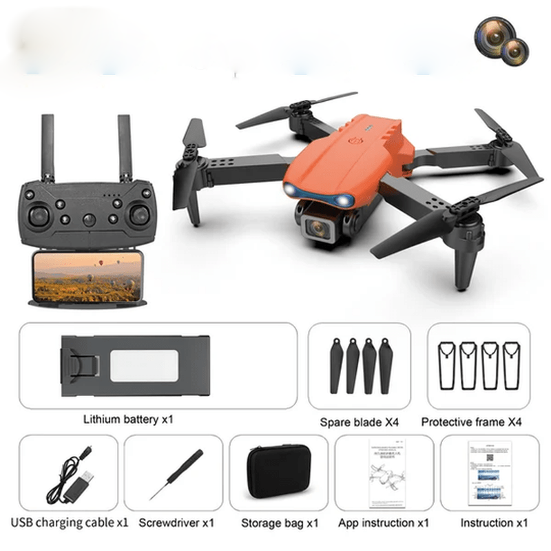 Startbereite Drohne mit 4K-Kamera auf einem Feld, bereit für lange Flugzeit und autonome Überwachung.
