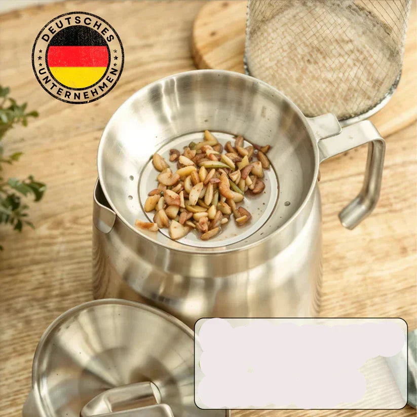 Vielseitige kompakte Fritteuse aus Edelstahl, ideal für die schnelle Zubereitung leckerer Snacks.