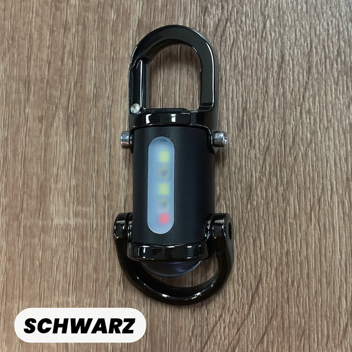 Hochhelle Mini-Taschenlampe für Schlüsselanhänger, wasserdicht, robust, EDC-tauglich.