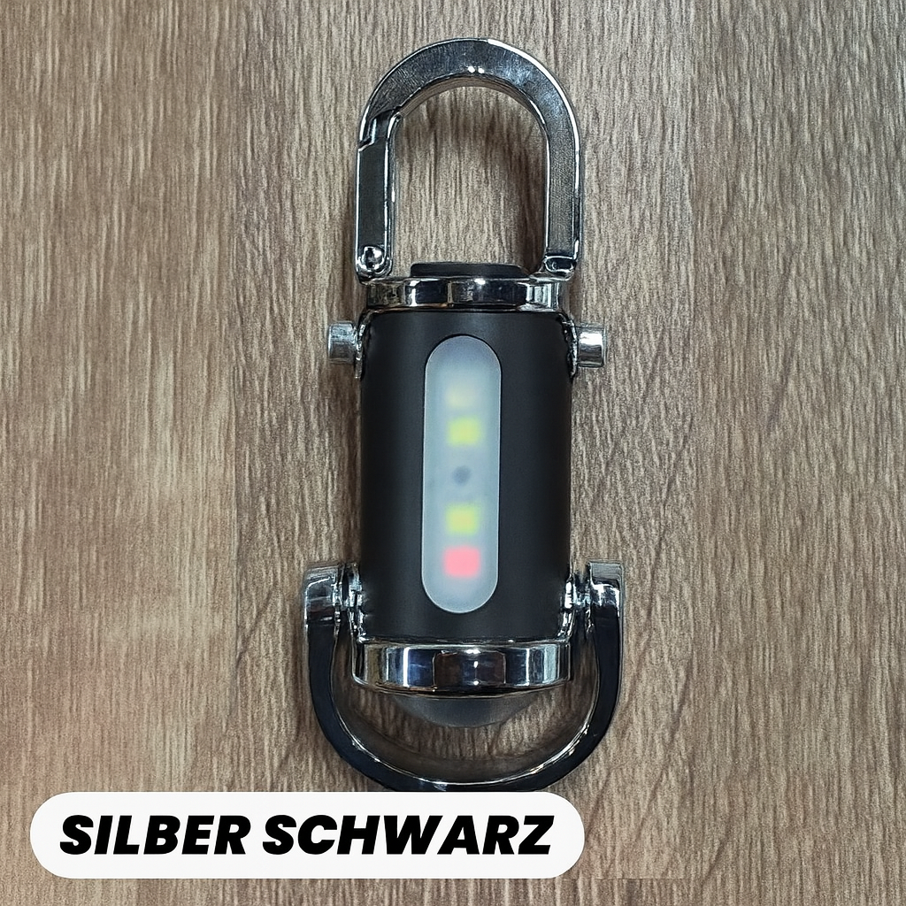 Kompakte LED Lampe mit Powerbank Funktion, USB-C, wasserdicht, perfekt für Survival & Outdoor.