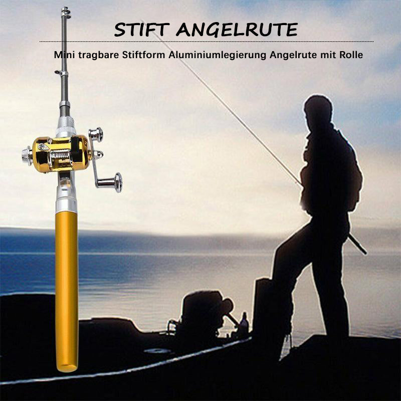 Kompakte Mini Teleskopangel, ideal für Reisen & unterwegs. Perfekt für spontanes Angeln und Outdoor-Abenteuer.