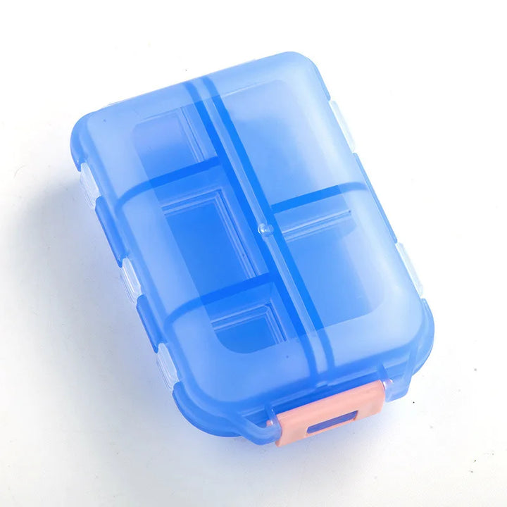 Vielseitige Pillenbox für Reise & Alltag; kompakter Vitamin- & Medikamenten-Organizer, bpa-frei.