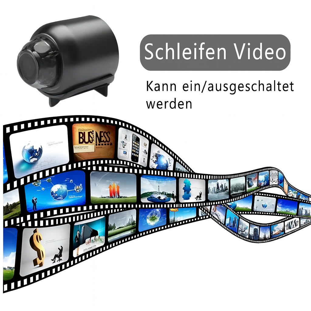 Diskrete Mini-WLAN-Kamera mit integriertem Bewegungsmelder, Nachtsicht & Audioaufnahme zur Überwachung.