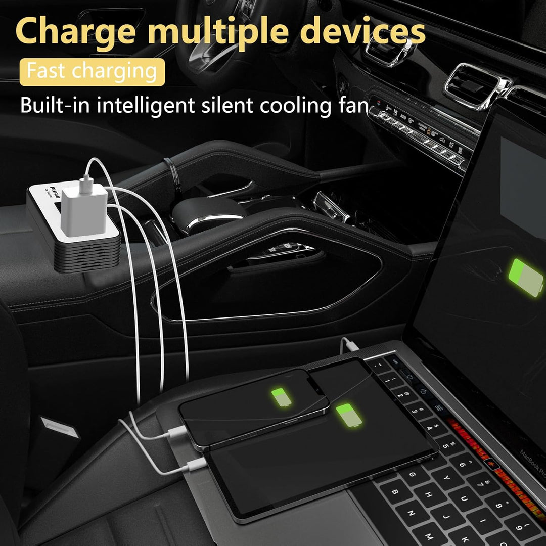 Leistungsstarker 200W Power-Inverter, wandelt 12V in 220V für alle mobilen Elektronik-Geräte.