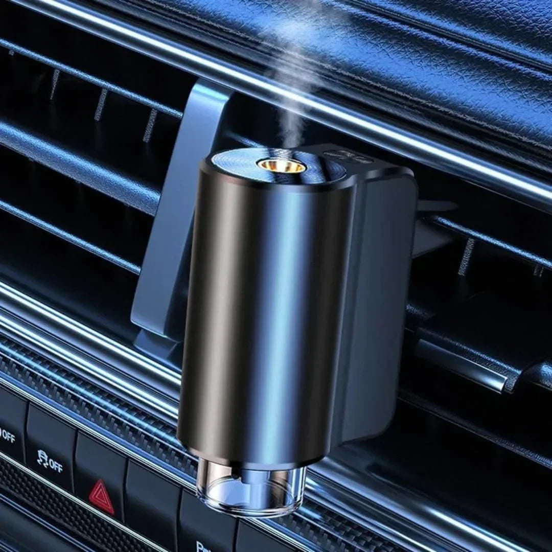 Kompakter Auto Aroma Diffusor für ätherische Öle; schafft entspannte Fahrten & Wohlfühlatmosphäre im Fahrzeug.