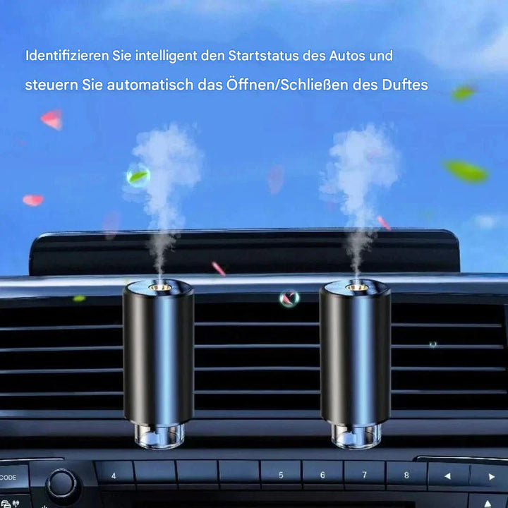 Auto Lufterfrischer mit Aromatherapie-Funktion, der AromaDrive Diffuser für entspannende und geruchsfreie Fahrten.