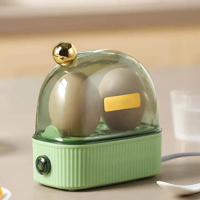 Effizienter Eierkocher, kompakt und automatisch, kocht 2 Eier perfekt für das tägliche Frühstück.