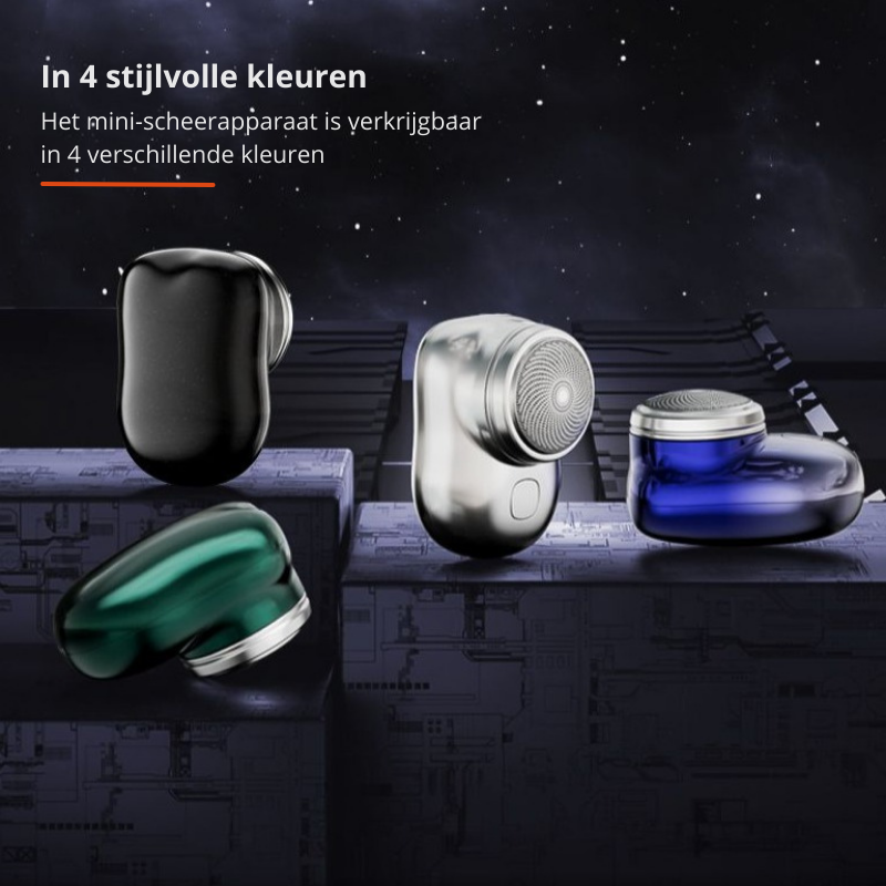 Eleganter Mini Rasierer in modernem Design. Must-have Gadget für die Herrenpflege unterwegs.