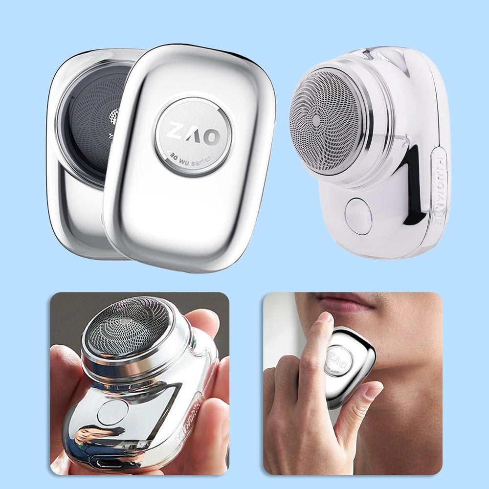 Wasserdichter Herren Mini Elektrorasierer mit USB-Aufladung. Perfekt für präzise Bartpflege und schnelles Grooming.