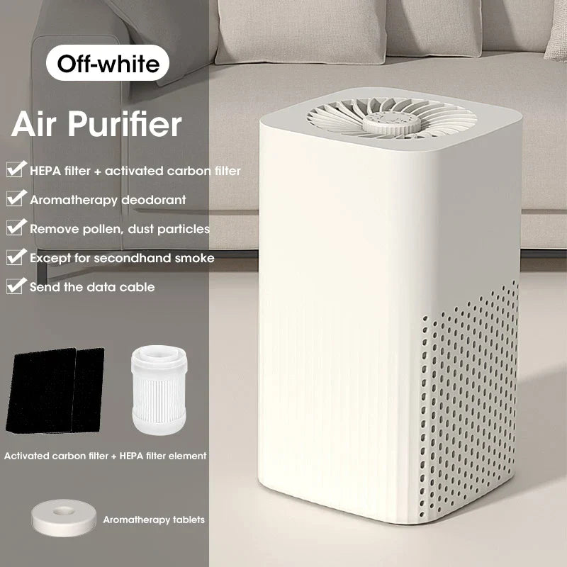 Allergenfreier HEPA-Luftreiniger, mobil und USB-betrieben für reine Raumluft.