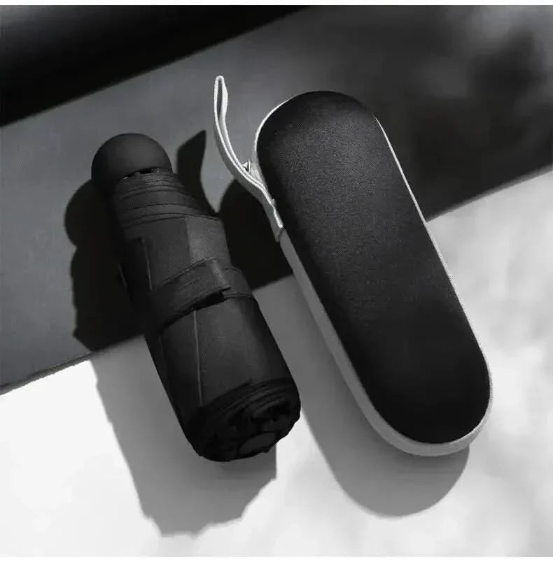 Kleiner, leichter Kapselschirm für Handtasche; perfekter Reise-Regenschutz für Damen & Herren.