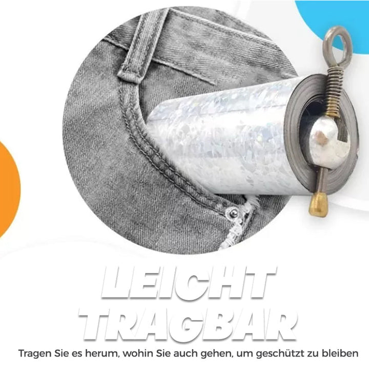 Robuster Teleskop-Verteidigungsstab aus Metall für persönliche Sicherheit unterwegs.