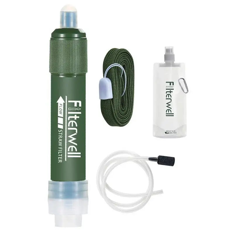Effizienter Notwasserfilter zur sicheren Trinkwasserfiltration in Notfällen & Krisensituationen; sauberes Wasser.