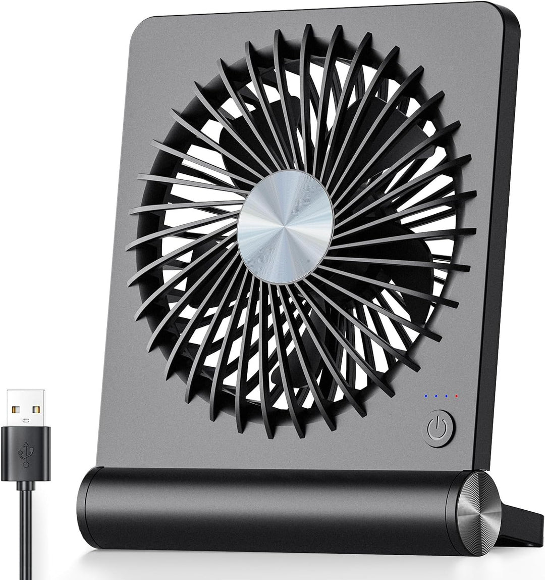 Kompakter, ultra-leiser Tischventilator für angenehme Kühlung in Büro, Schlafzimmer oder auf dem Schreibtisch.