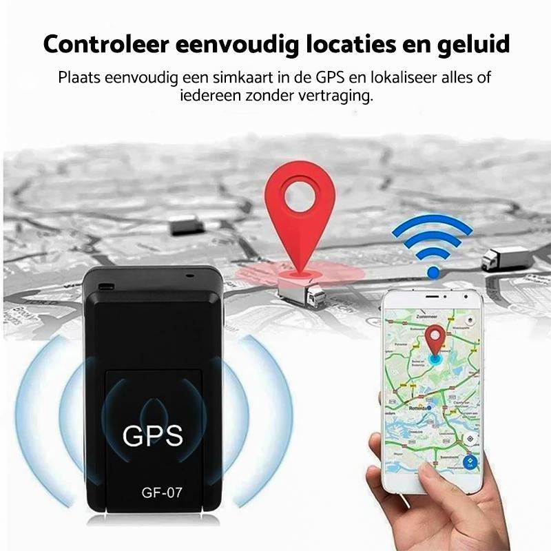 Rückansicht des Mini-GPS-Trackers mit Ladeanschluss, ein zuverlässiges Ortungsgerät für Sicherheit.