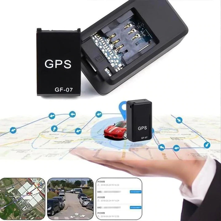 Nahaufnahme des Unisex Mini-GPS-Trackers; kleines, leichtes Gadget für Geofencing & Diebstahlschutz.