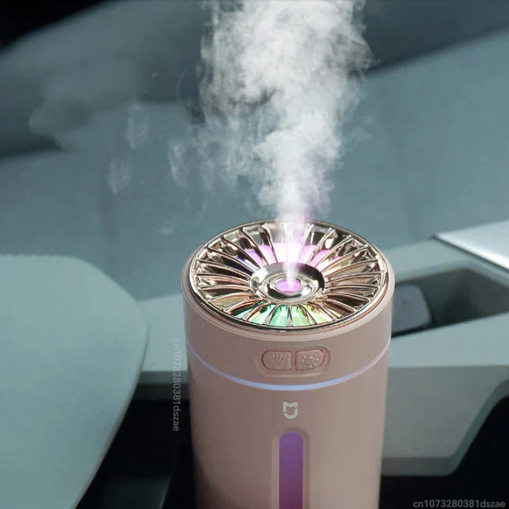 Tragbarer USB Luftbefeuchter für Auto, Büro, Zuhause. Fördert gutes Raumklima & Befeuchtung mit Aromatherapie.