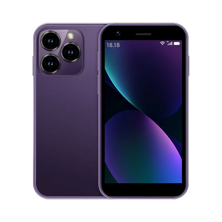 Technologisches Mini-Smartphone mit hellem 3-Zoll-Touchscreen, Dual-SIM, GPS, Bluetooth und WiFi.