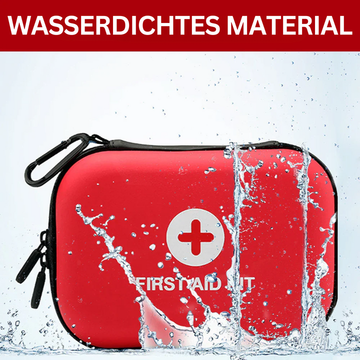 Umfassendes 91-teiliges Erste-Hilfe-Notfallset für jede Situation; die rote Kompaktlösung für zuhause & unterwegs.