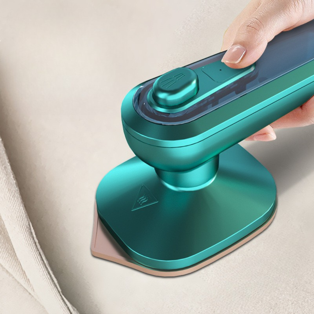 Mobiles Dampfbügeleisen, kompakt und leicht, perfekt als Reisebügeleisen für einfache Kleiderpflege unterwegs. Faltenfrei.