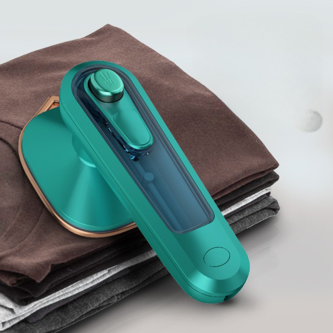 Handliches, elektrisches Mini-Dampfbügeleisen in modernem Design für mühelose Kleiderpflege zu Hause oder auf Reisen.