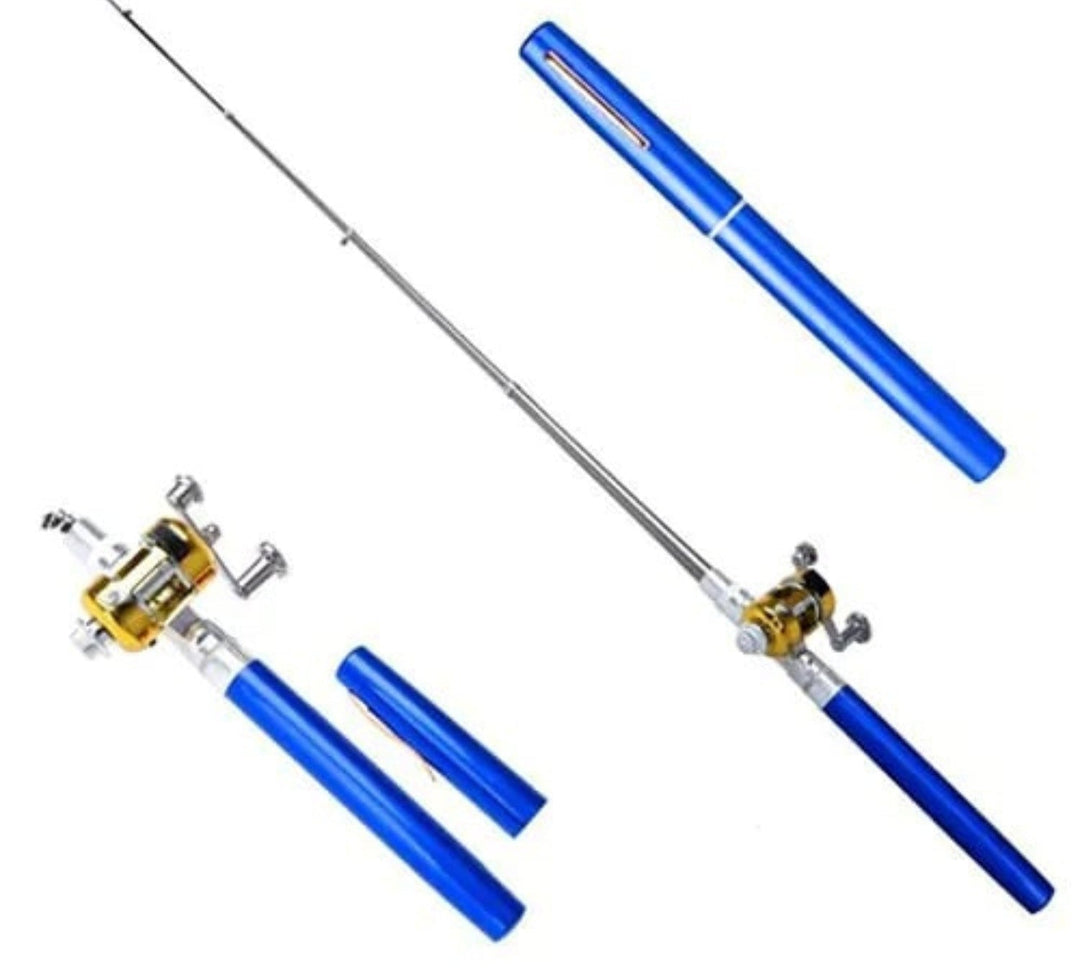 Robustes, kompaktes Angelset für Erwachsene, bestehend aus Angelrute und -rolle; perfekt für Reise.