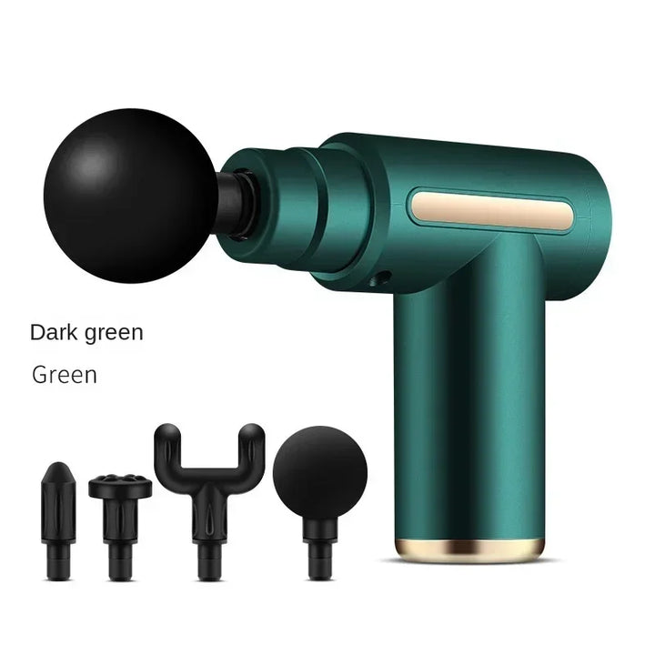 Nahaufnahme des kompakten USB Mini-Massagegeräts MuscleEase mit USB-Ladeanschluss. Schnell & einfach aufladbar.