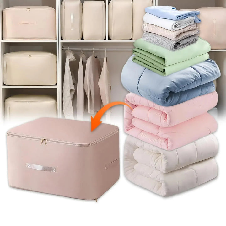 Kompressionstasche für Kleidung & Bettdecken, schafft wertvollen Stauraum im Schlafzimmer.