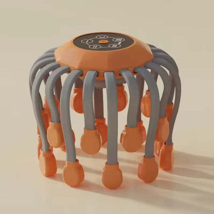Modernes kabelloses Kopfmassagegerät für entspannende Kopfhautmassage und verbessertes Wohlbefinden.