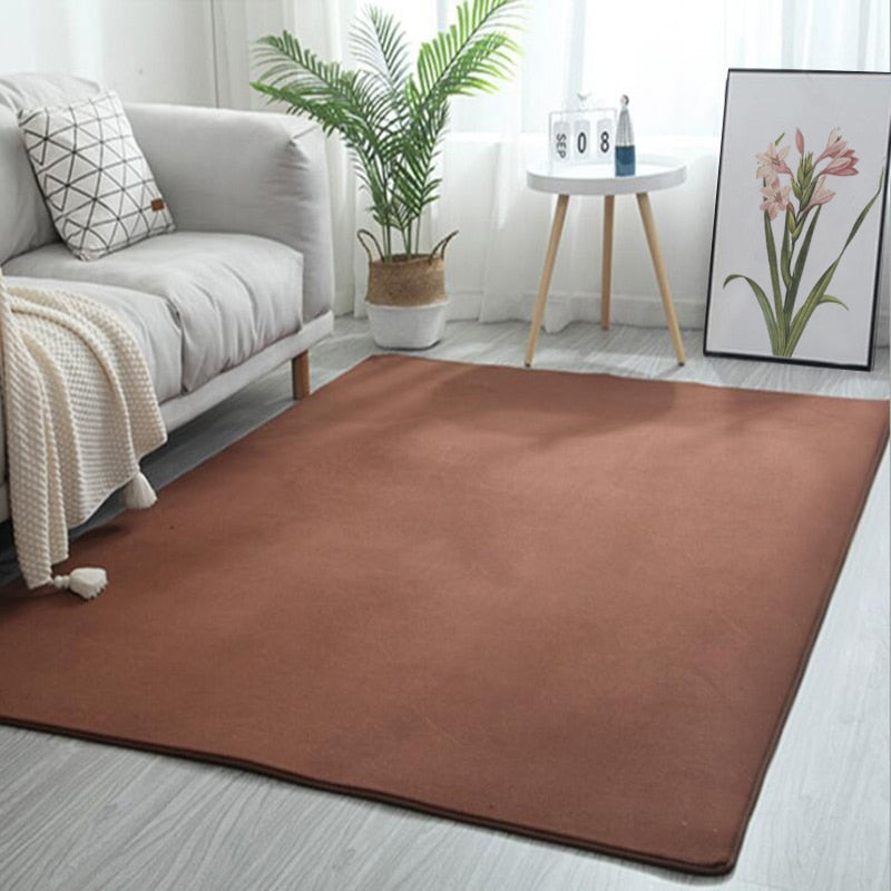 Luxuriöser Koralle Wohnzimmerteppich, weich & schalldicht, perfekt für gemütliche Abende.