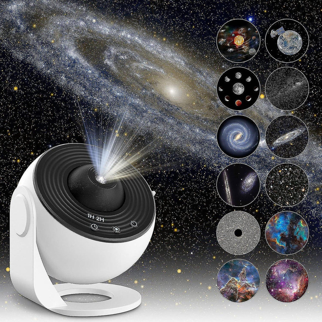 Magische Galaxie-Projektorlampe erzeugt einen realistischen Sternenhimmel, perfekt für gemütliche Abende.