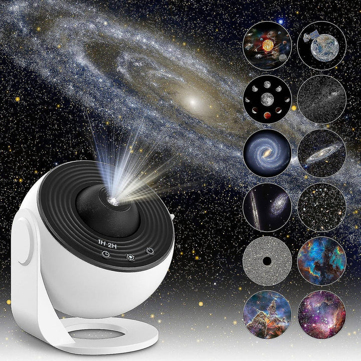 Magische Galaxie-Projektorlampe erzeugt einen realistischen Sternenhimmel, perfekt für gemütliche Abende.